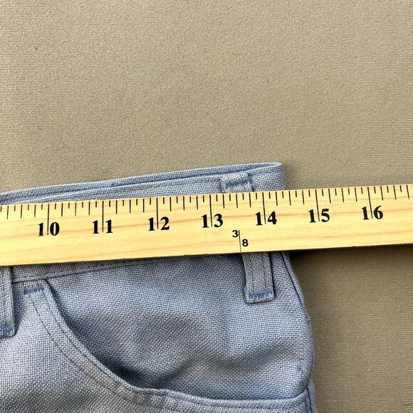 Vintage Levis Sta-Prest Pants Mens 29 Blue Chino Flare Leg Big E Dress Slack 70s - Picture 11 of 15